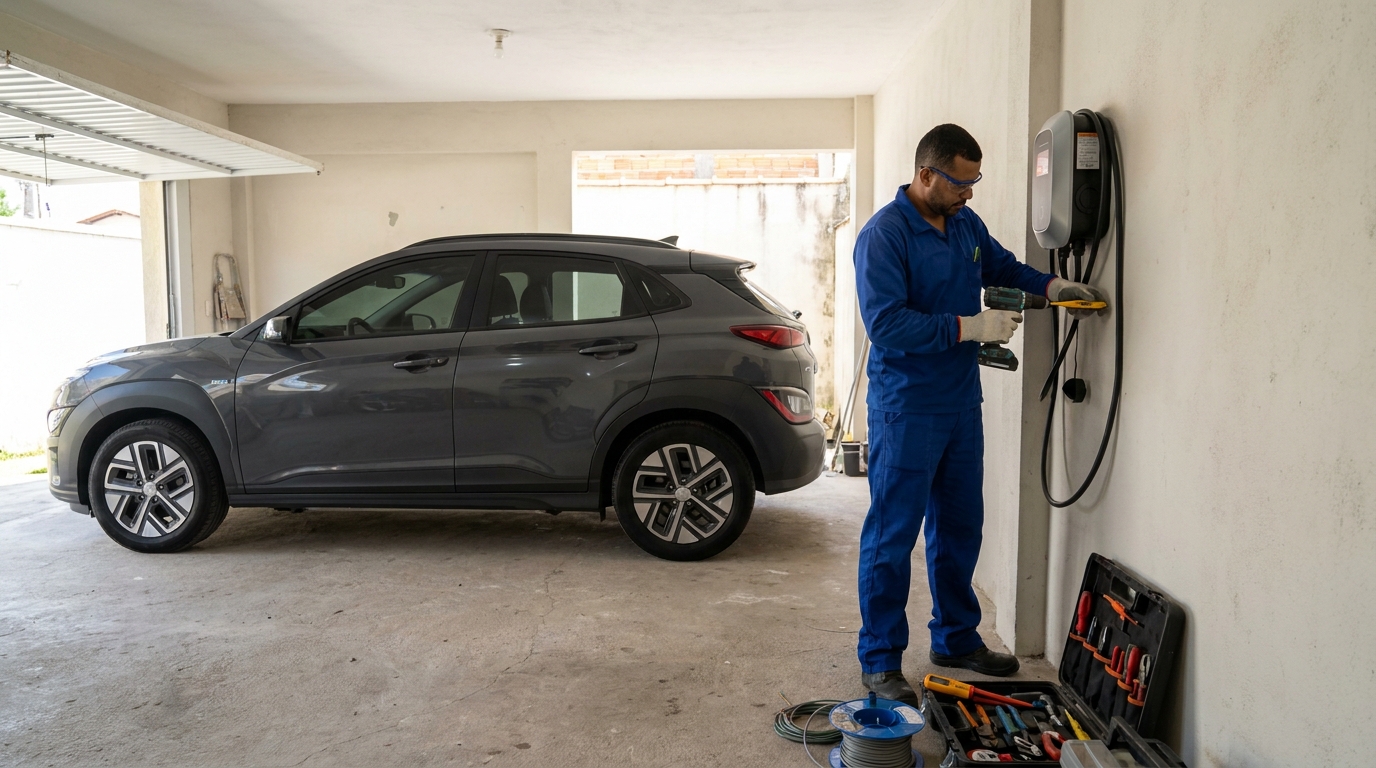 Instalacao de carregador de carro eletrico em Taubaté‑SP