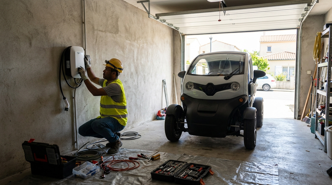 Instalacao de carregador de carro eletrico profissional em Taubaté‑SP